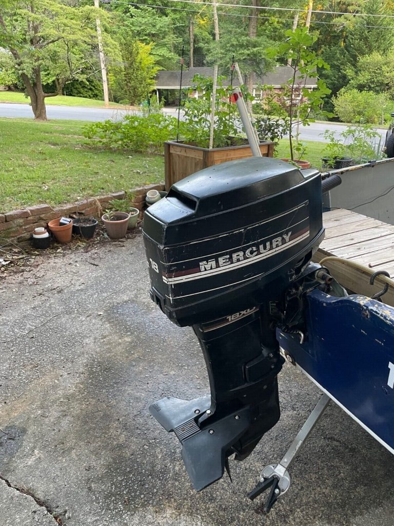 14ft V-Hull Aluminum Jon Boat with 18 HP Mercury Outboard – Fishing John