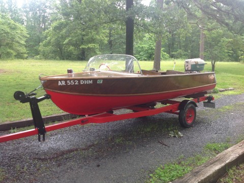 1957 Cadillac Mahagony wood Boat for sale