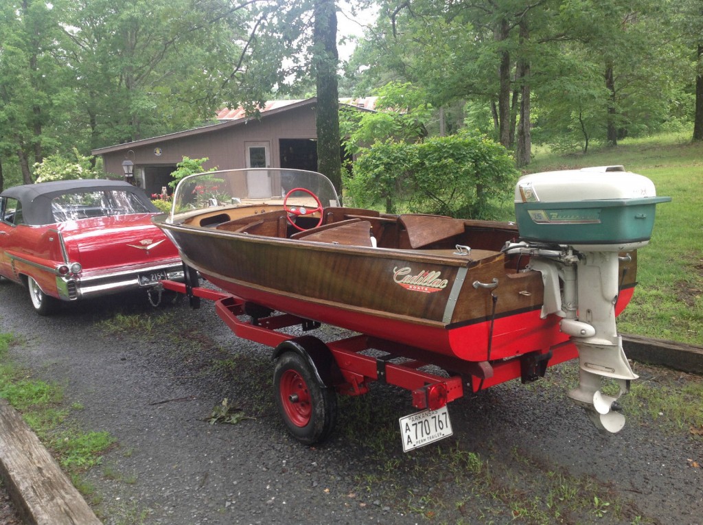 1957 Cadillac Mahagony wood Boat